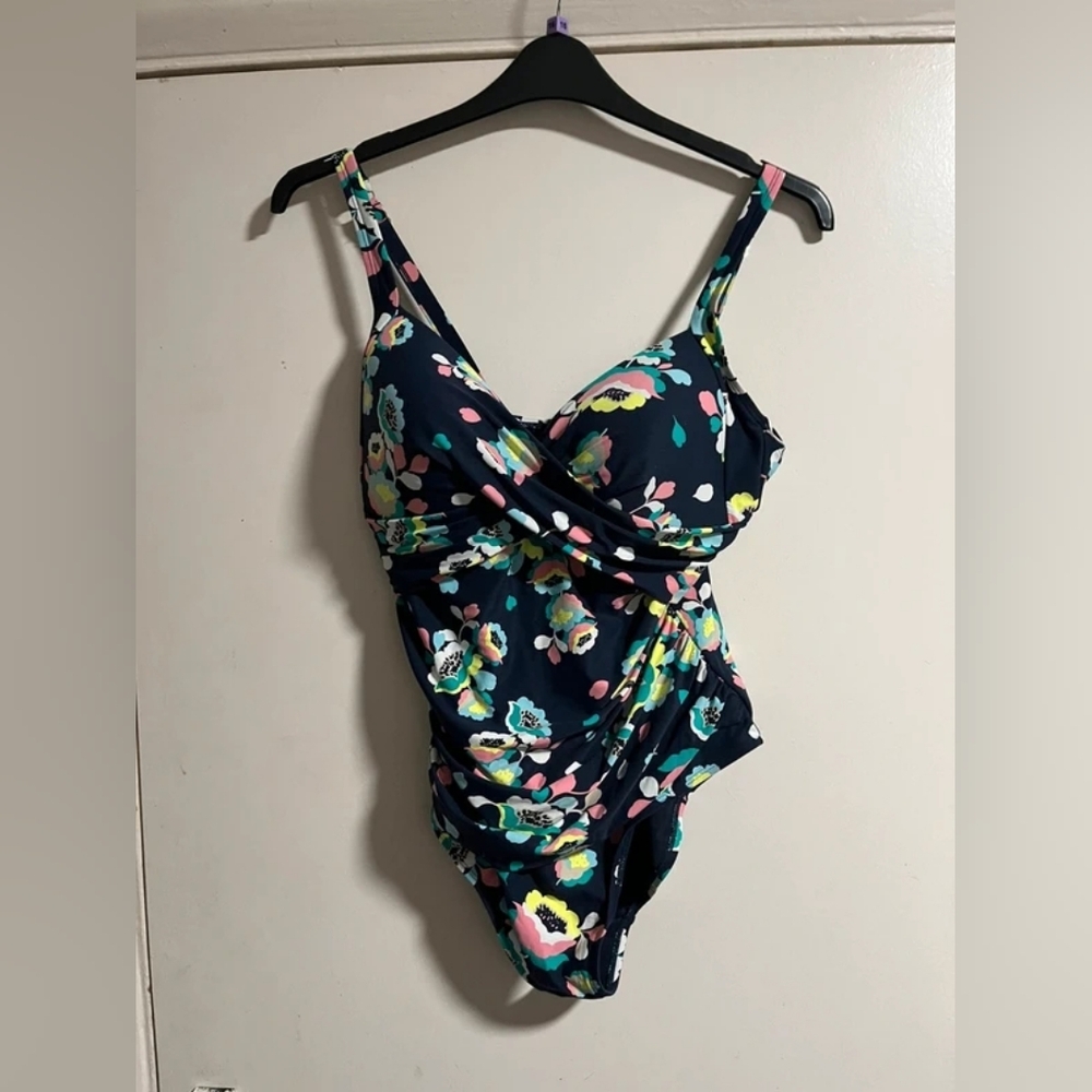 padded swimsuit with tummy control and breast